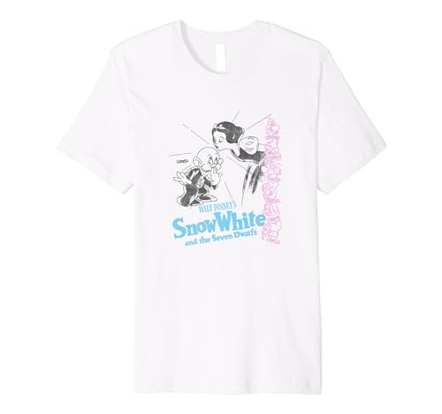T-shirt Blanche-Neige et les Sept Nains Disney Kiss en coton premium pour adulte