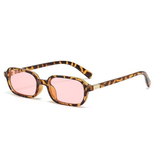 VFDHN Vintage Tortoiseshell Rectangle Sunglasses Women Men Sun Glasses