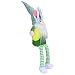 Estink Ornements de Gnomes de Pâques, décorations de poupée sans Visage tricotées en Peluche avec de Longues(Green Rudolph with Long Legs)