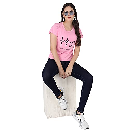 Image of FUNDAY FASHION Women & Girls Cotton Regular Fit Half Sleeves T-Shirt