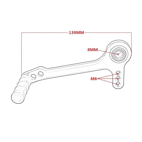 Pédale de changement vitesse moto CNC anti-jeu pour commandes reculées - 3