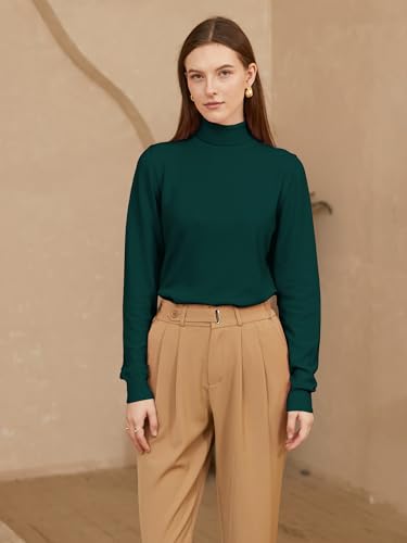 Image of DAIMIDY Turtleneck Sweaters for Women Long Sleeve Pullover Tops | Knitted Material| Soft, Warm and Breathable| High Resilience and Tensile Strength Design| Business Casual Tops| Dailywear