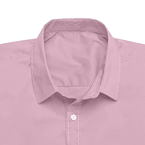 Mens Button Short Sleeve Muscle Shirts Slim Fit Quickly Dry Gym Fitness Top Wrinkle-Free Business Office Dress Shirt4