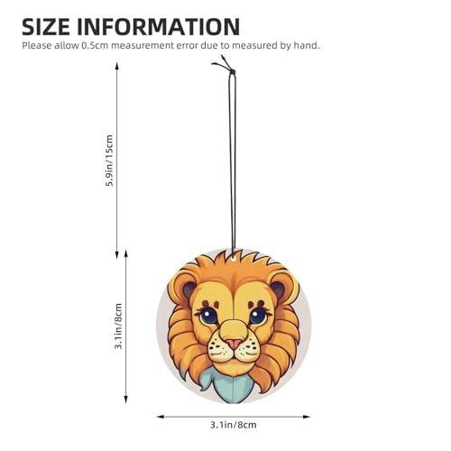 Cartoon cute little lion hojas aromáticas para auto miniatura 4