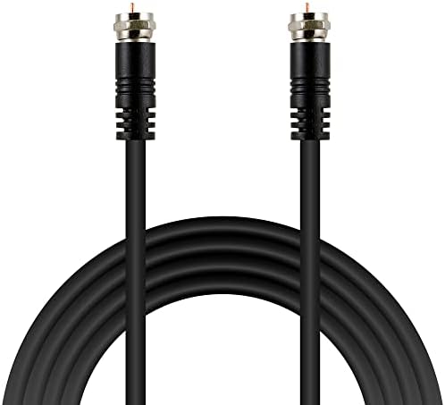 ViewTV Coaxial Cable RG59 Coax Cable with Coax Coupler Female Type Connectors for TV Antenna Audio Modem Satellite Receiver Black Coax Cable 25 Feet