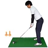 パターマット工房 BIGドライビングマット100cm×150cm ゴムティー2個付き(シンプルセット） ゴルフスイング練習マット bigdrivingmat