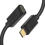 Poyiccot USB Type C Extension Cable (3.3Ft/1M), High Speed Super Fast Gen 2 (10Gbps) USB 3.1 Type C Male to C Female Extension Charging & Sync Cable Cord For Nintendo Switch, Macbook & More (Straight)