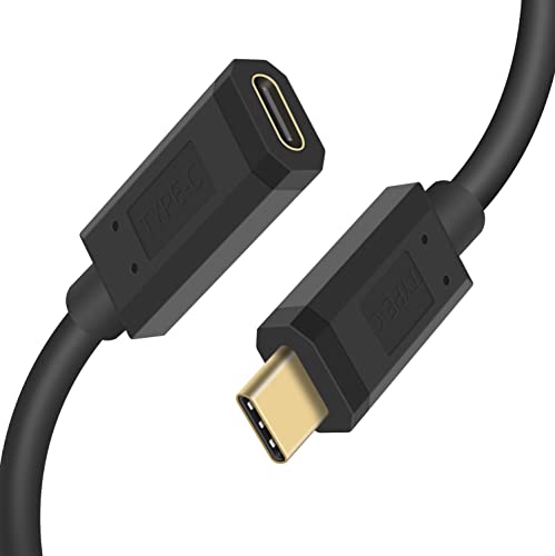 Poyiccot USB C Extension Cable 3.3ft, USB C Extender Cable Short USB-C Extension Cable, USB 3.1 Gen2 Type C Male to Female Extension Charging & Sync Cable for Nintindo Switch,PC, Laptop