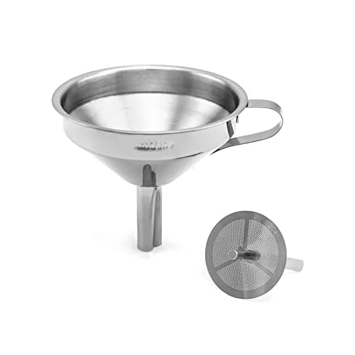 QWORKÂ® Filtre Resine Imprimante 3d et Entonnoir, Acier Inoxydable, 11 cm, Pour RÃ©sine D'impression 3D