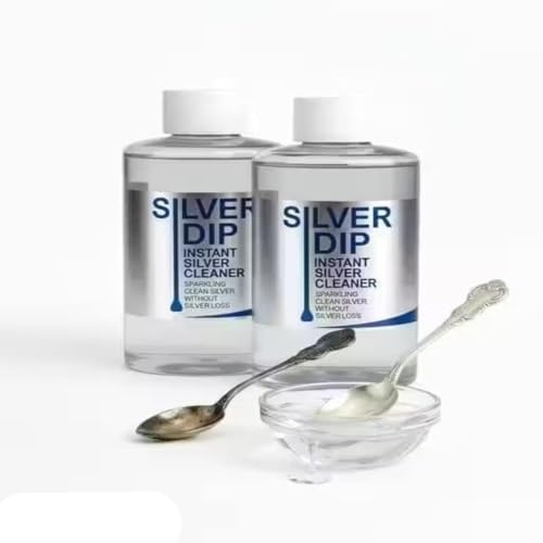 Image of Silver Dip Cleaner Liquid Instant Sparkling Clean Silver without Silver Loss Fast-Acting for Home Use
