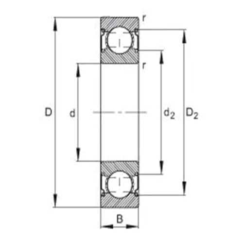 Roulement à billes 6015-2RS 75x115x20 mm à une rangée de billes - 3