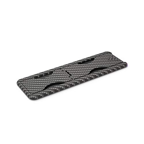 Puregear Updated Version Kikstik Universal Kickstand & Grip, Ultra-Thin, Low Profile, Compatible W/Wireless Charger, Pocket Friendly, Horizontal & Vertical Cell Phone Stand (Carbon Fiber) #TOP1