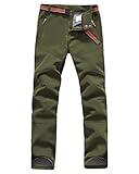 VERTAST Damen Wanderhose Warm Gefüttert Winddicht Winter Softshellhose Skihose Snowboardhose Trekkinghose Outdoorhose zum Wandern und für viele Outdoor-Aktivitäten, Grün, S