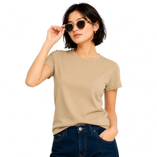 Image of London Hills tops for woman | tshirt for woman | t shirt for womans| tops for women western | western tops for woman's | women t shirt | women tees | gym tshirt for women workout | t shirts Round Neck