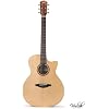 V1-GAC Acoustic Guitar Solid Top GA Cutaway Acoustic Guitar Mahogany العودة والجوانب مع حقيبة الحفلة