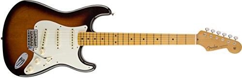 Fender 0117702801 Eric Johnson Stratocaster Guitare électrique en érable Blonde-P Blanc Format classique soleil