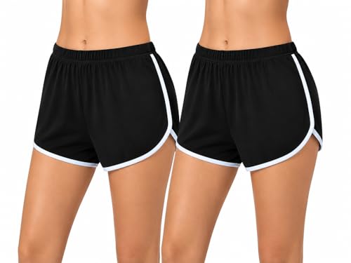 Amazon.com: Women's Cotton Dolphin Shorts, 2PK Black Black, X