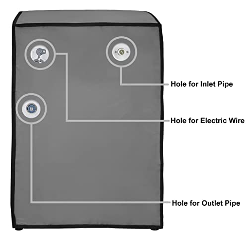 Image of Amazon Brand - Umi. Front Load Washing Machine Cover Suitable for Bosch 6.5 Kg, 7 Kg, 7.5 Kg, 8 Kg, 8.5 Kg, 9 Kg (63cmsX63cmsX81cms, GREY)
