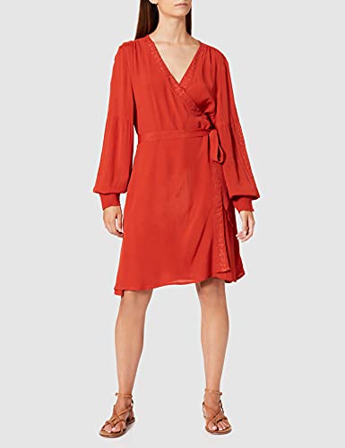 Superdry Abito Bohémien Wrap Dress, Rooibos Tea