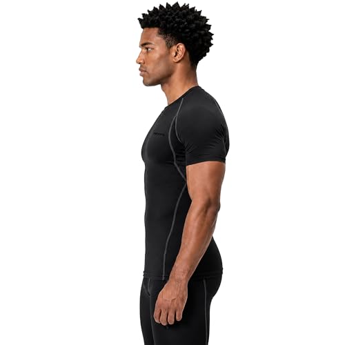 Image of DEVOPS 3 Pack Men's Athletic Short Sleeve Compression Shirts