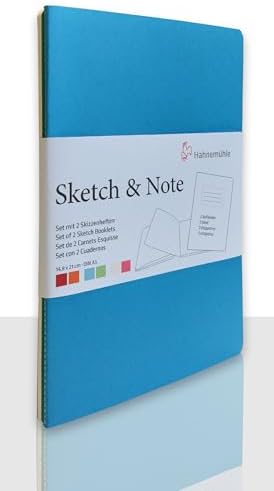 Sketch & Note 125g/m² Sketch & Drawing Notebook, Blue Set, A5, 20 fls Each image 3