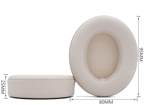 Funda de reemplazo para almohadilla de auriculares compatible con Beats Dr. Dre Studio2/Studio3 con cable y inalámbricos, cuero proteínico y espuma viscoelástica color rosa miniatura 3