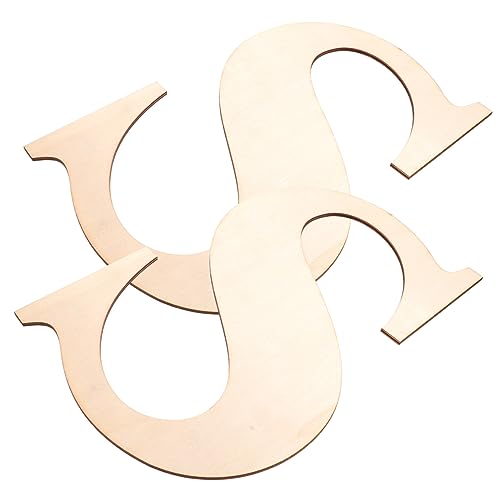 SEWACC Rustic Home Decor 2pcs Wooden Letters Set Large Unfinished s Shape Alphabet