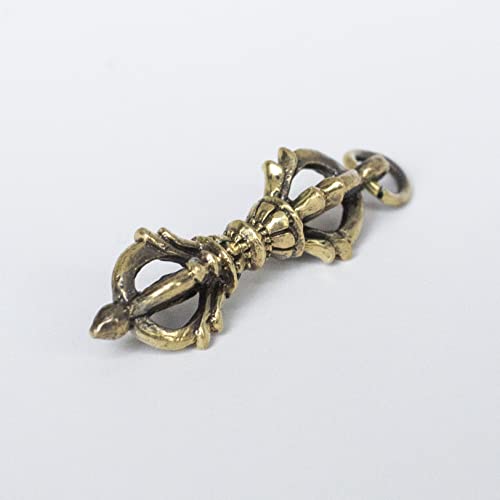Dorje, Vajra, Double Dorje, Vishvavajra - Symbol of Vajrayana- Pendant Necklace - brass and gold finish - different sizes4
