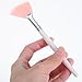 DOITOOL 4pcs Pink Long Handle Fan Face Makeup Brushes for Highlighting and Contouring, Soft Facial Brush Set for Women’s Beauty and Cosmetic Application