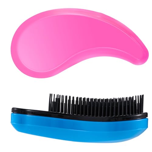 2 spazzole per cani di piccola taglia, con setole morbide, per la rimozione dei peli dei cuccioli, perfette per Yorkie, Shih Tzu, Maltipoo e Maltese (rosa, blu)