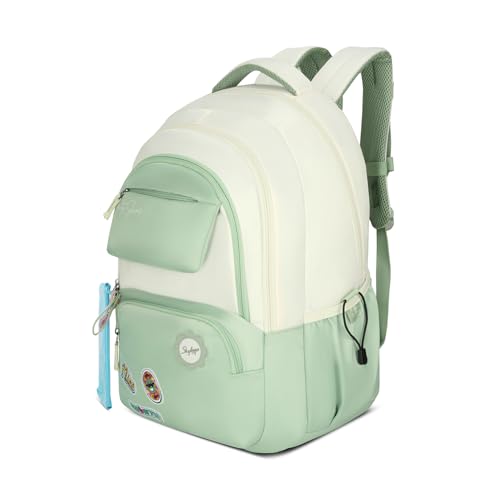 Image of Skybags Celeste 37L Casual Backpack for Girls with 3 Compartment & Adjustable Shoulder Strap | 16 Inch Padded Laptop Sleeve | Quick Access Front Pocket & Rain Cover | Perfect for School & Travel