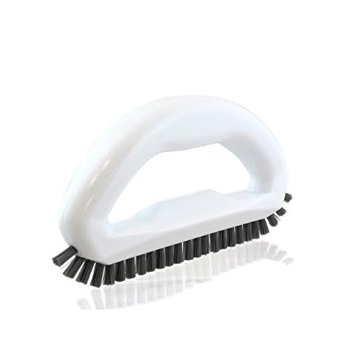 The Crown Choice Grout Cleaner Brush with Stiff Angled Bristles. Best Scrub Brushes for Shower Cleaning, Scrubbing Floor Lines and Tile Joints | Bathroom, Showers, Tiles, Seams
