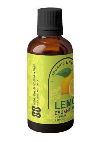 Image of Heilen Biopharm Lemon Essential Oil - 100 mL Per Bottle Pack of 1, For Skin Brightning Face Care & Support Immune System (Citrus limon)