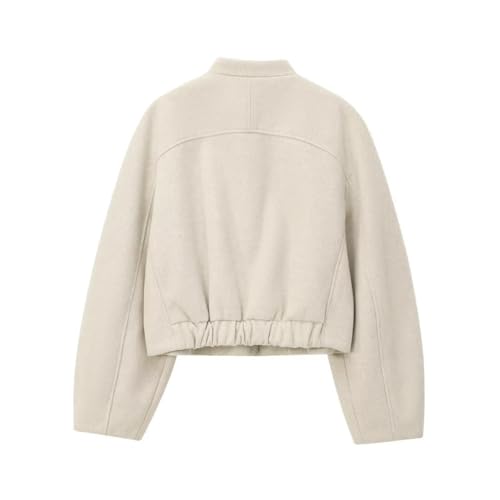 Fnfmrfmr Women's Stand-Up Collar Baseball Jacket in Dark Gray – Perfect for Everyday Casual Style! - Image 2