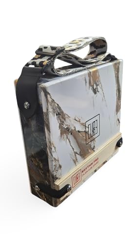 Image of Cajon Cube 12 Pro Traveller Cajon With External Snare Tap For Kids,Adults & Professional Musicians Super Sound Quality Made With American Birch Wood. (WHITE MARBLE)