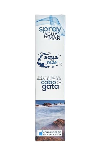 Spray de Agua de Mar 70ml Bote de Plástico Reutilizable con Tapón de Seguridad - P. Natural Cabo de Gata - INTENSIDAD FORTE (100% AGUA DE MAR)