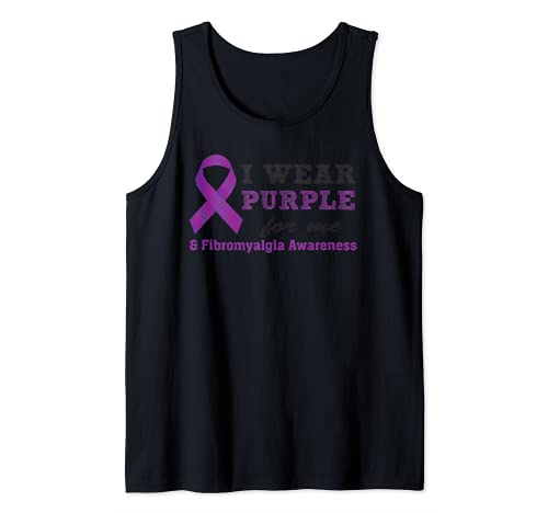 I Wear Purple Fibromyalgia Awareness - Fibro Quote Camiseta sin Mangas