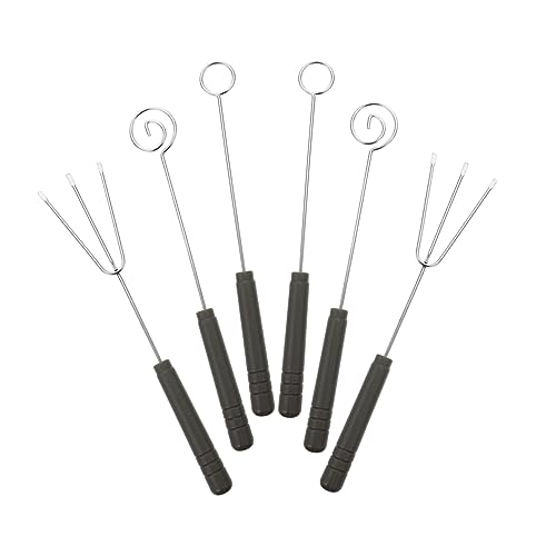 ABOOFAN 6Pcs Chocolate Dipping Tool Fondue Forks for Cheese Candy and Fruit Decoration for Artisan Chocolates and Pralines