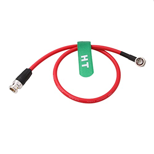 HangTon 12G SDI Raw 4K 60p Video Cable Right Angle to Straight BNC 75 ohm Coaxial Shielded for Sony Alexa DSMC2 Camera Blackmagic SmallHD Atomos Monitor (30cm - Image 2