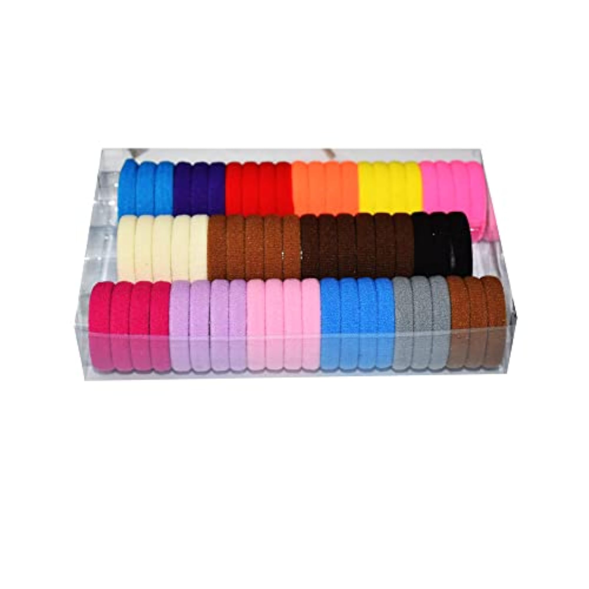 Mini Hairbands Light Multi Colors, Pack of 60 Pieces