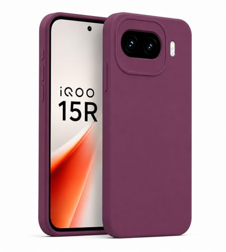 Image of FIRST MART Matte Silicone Back Cover for iQOO 15R - Purple