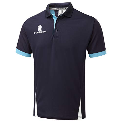 Surridge Sports Lame Polo Homme, Bleu Marine/Ciel/Blanc, M Cover