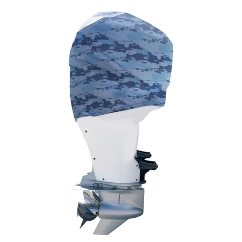 OUTERENVY Blue Digital Camo Outboard Motor Cover for Yamaha, Suzuki and Mercury | Made in USA to Stay on While You Run! (Yamaha V6 4.2 F225-300HP 2022-Present Side Vents)