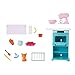 Barbie Baker Doll & Kitchen Playset with Oven, Spinning Mixer & 10+ Accessories, Includes Petite Brunette Fashion Doll, Pet Kitten & Baking Pieces