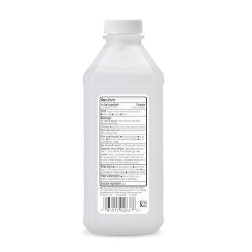 Amazon Basics 91% Isopropyl Alcohol First Aid Antiseptic for Minor Cuts, Scrapes and Infection Protection, Unscented, 16 fl oz, 12-Pack - image 2