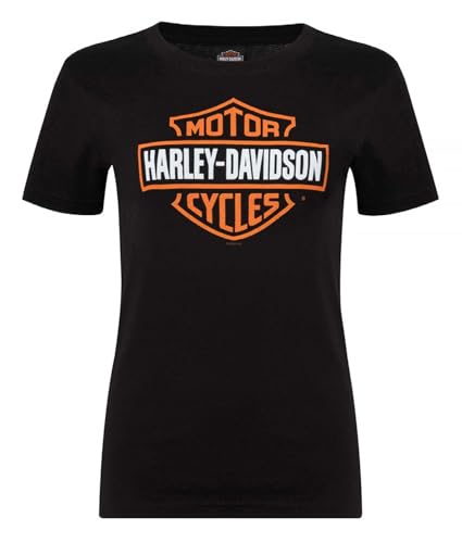 Harley-Davidson Women's Bar & Shield Logo On Black Short Sleeve Crew-Neck Tee