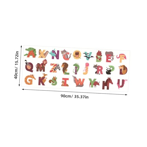26 pegatinas educativas de animales y letras decorativas miniatura 2
