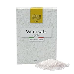 Küper Selection Meersalz – 1000g grobes Salz zum Würzen und Verfeinern – ohne Zusätze oder chemische Nachbehandlung