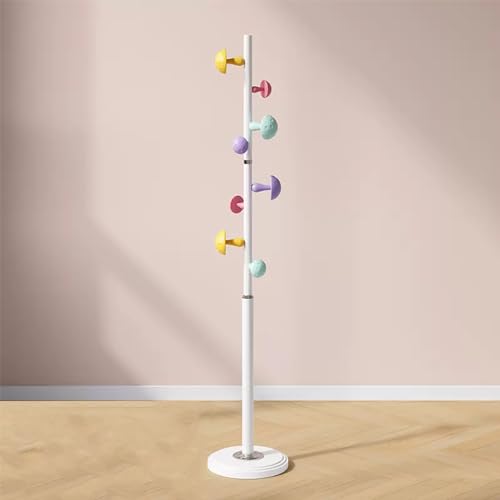 CODOMI Metal Coat Rack Stand with Mushroom Hooks and 12'' Wi...