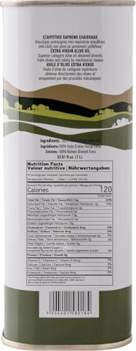 Lyrakis Family Olive Oil 1L – Greek Extra Virgin, Premium First Cold Pressed, High Polyphenols, Handpicked Olives, New Harvest, Fresh Juice from Crete – Since 1975